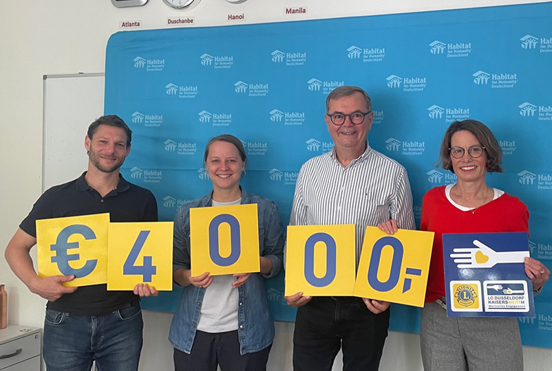 4000€ Spende Habitat for Humanity 